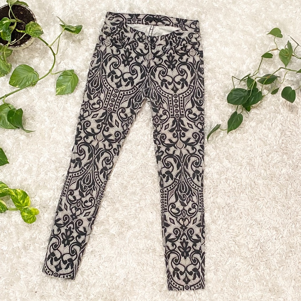 Seven 7 For All Mankind stained glass window jeans